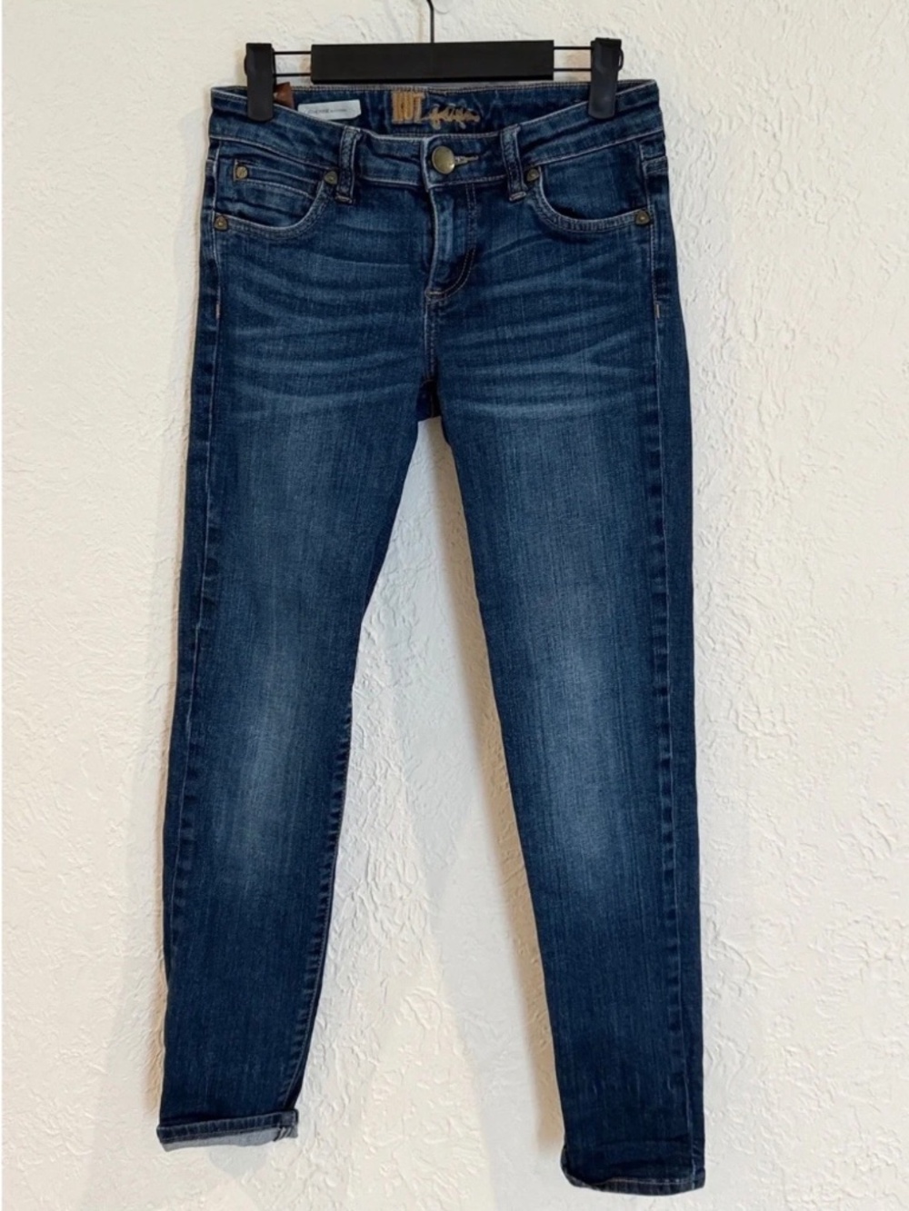 Kut Catherine Boyfriend Dark wash low rise size 0